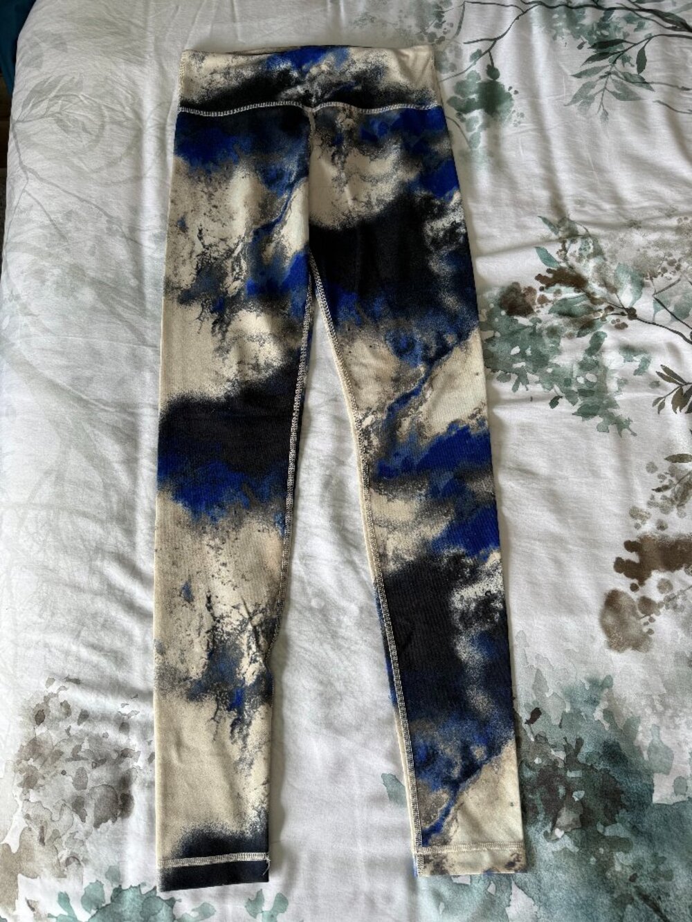 Lululemon Wunder Under Pant | Blue Abstract Print | Size 6